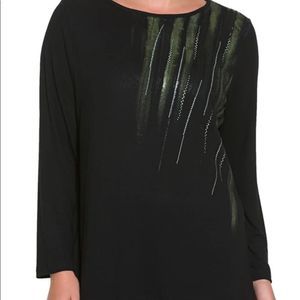 Tops & Plus Thunderstruck Queen size 3X 4X 5X long sleeve top
